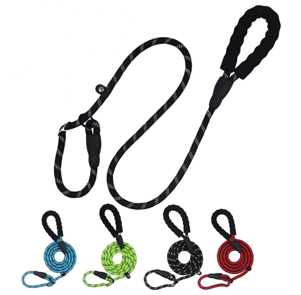 Slip Leads for Dogs, 5-10 FT Heavy Duty Dog Leash with Padded Handle, Strong Rope No Pull Pet Training Leash