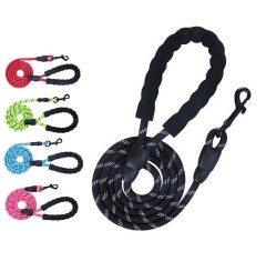 Slip Leads for Dogs, 5-10 FT Heavy Duty Dog Leash with Padded Handle, Strong Rope No Pull Pet Training Leash