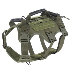 Skoen Night Reflective Tactical No-Pull Dog Harness Vest Outdoor Anti Breakout Adjustable Nylon Large Dog Special Chest Strap