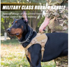 Skoen Night Reflective Tactical No-Pull Dog Harness Vest Outdoor Anti Breakout Adjustable Nylon Large Dog Special Chest Strap