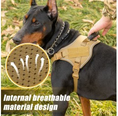 Skoen Night Reflective Tactical No-Pull Dog Harness Vest Outdoor Anti Breakout Adjustable Nylon Large Dog Special Chest Strap